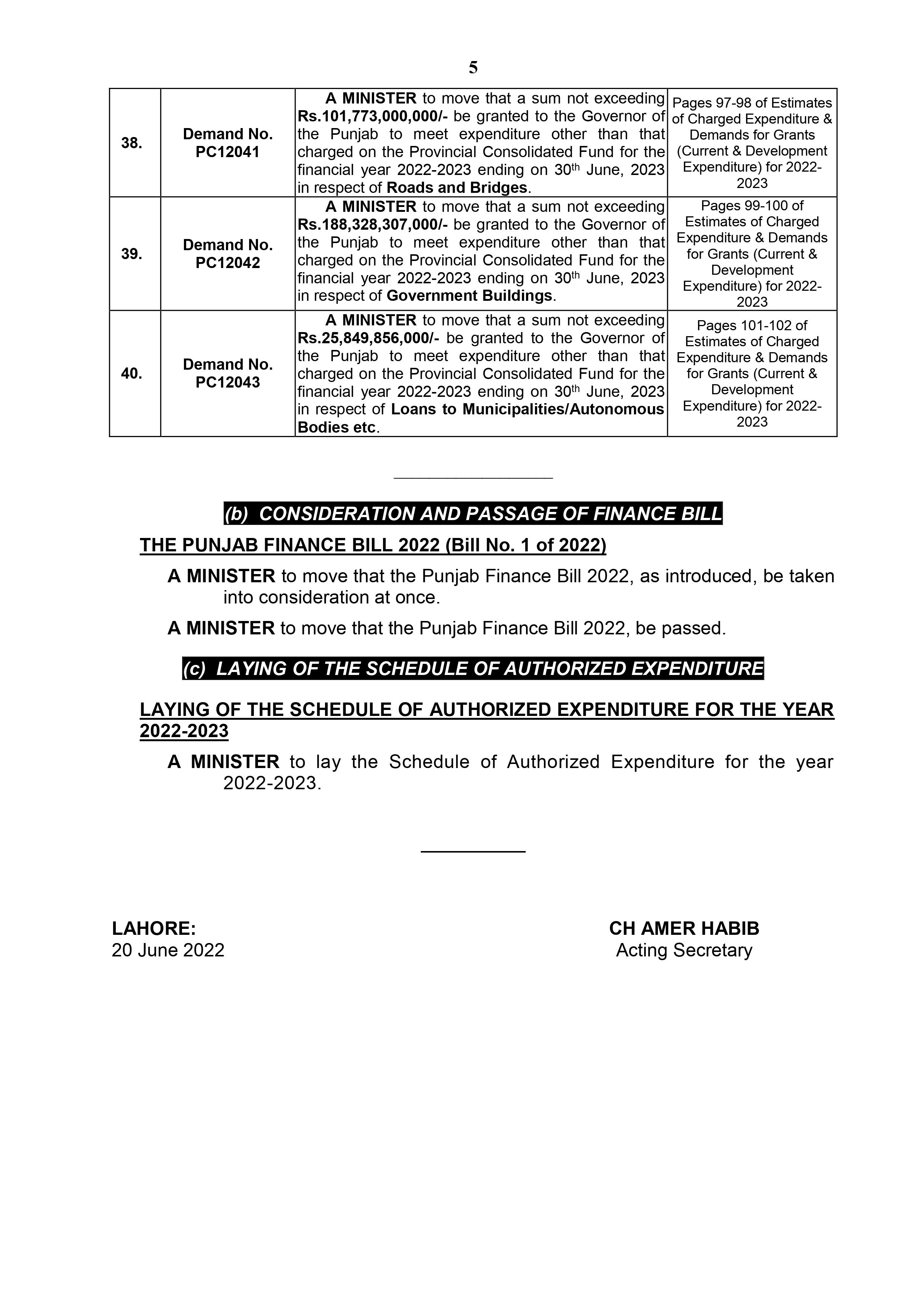 0003 4-Agenda (22-06-2022) (Wed) (Annual Demands) (Urdu)